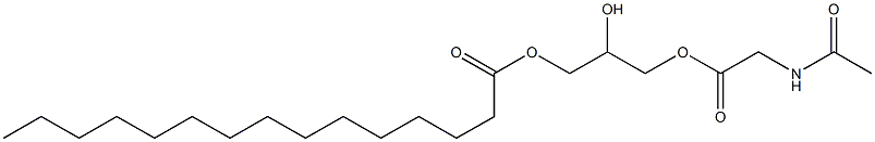 1-[(N-Acetylglycyl)oxy]-2,3-propanediol 3-pentadecanoate 结构式