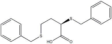 [R,(+)]-2,4-Bis(benzylthio)butyric acid 结构式