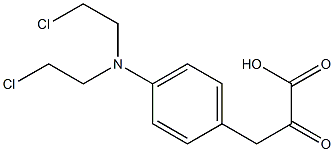 3-[4-[ビス(2-クロロエチル)アミノ]フェニル]ピルビン酸 化学構造式