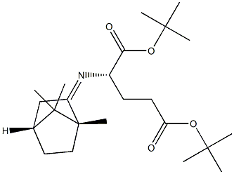 (2S)-2-[[(1R,4R)-Bornan-2-ylidene]amino]glutaric acid 1-tert-butyl 5-tert-butyl ester,,结构式