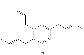 2,3,5-Tri(2-butenyl)phenol Struktur