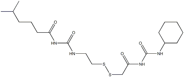 1-(5-Methylhexanoyl)-3-[2-[[(3-cyclohexylureido)carbonylmethyl]dithio]ethyl]urea