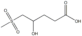 4-Hydroxy-5-(methylsulfonyl)valeric acid Structure