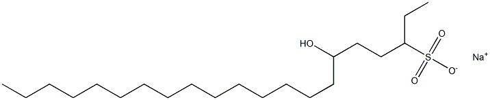 6-Hydroxyhenicosane-3-sulfonic acid sodium salt Structure