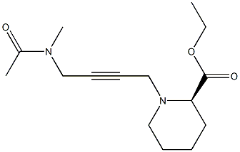 (2R)-1-[4-[(Acetyl)methylamino]-2-butynyl]piperidine-2-carboxylic acid ethyl ester Struktur