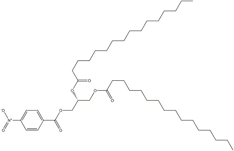 [R,(-)]-1-O,2-O-Dipalmitoyl-L-glycerol 3-(p-nitrobenzoate) Struktur