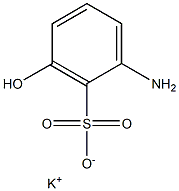 2-Amino-6-hydroxybenzenesulfonic acid potassium salt,,结构式