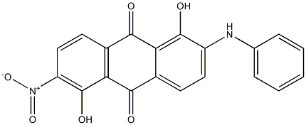 2-Anilino-1,5-dihydroxy-6-nitroanthraquinone Struktur