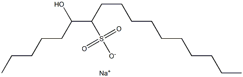 6-Hydroxyheptadecane-7-sulfonic acid sodium salt Structure