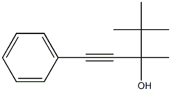 1-フェニル-3,4,4-トリメチル-1-ペンチン-3-オール 化学構造式