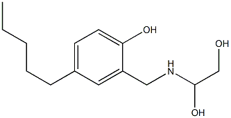2-[(1,2-Dihydroxyethyl)aminomethyl]-4-pentylphenol,,结构式