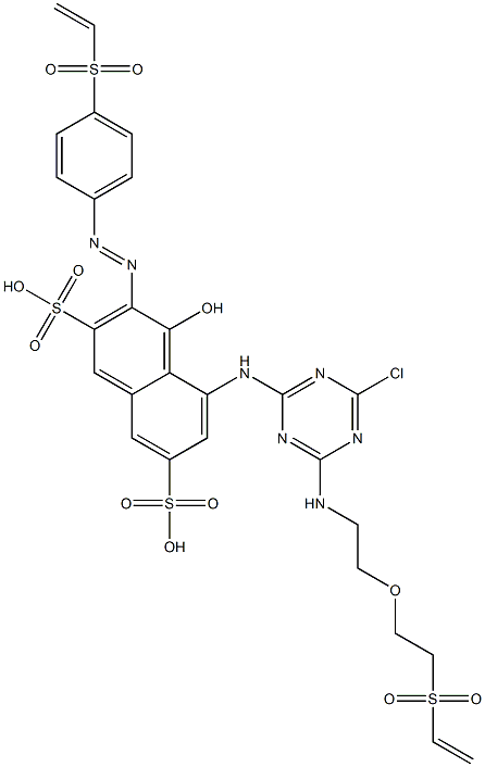 5-[[4-Chloro-6-[[2-[2-(vinylsulfonyl)ethoxy]ethyl]amino]-1,3,5-triazin-2-yl]amino]-3-[[4-(vinylsulfonyl)phenyl]azo]-4-hydroxy-2,7-naphthalenedisulfonic acid