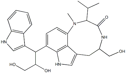 9-[2,3-Dihydroxy-1-(1H-indol-3-yl)propyl]-1,2,4,5,6,8-hexahydro-5-(hydroxymethyl)-1-methyl-2-isopropyl-3H-pyrrolo[4,3,2-gh]-1,4-benzodiazonin-3-one|