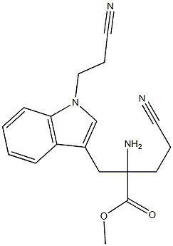  2-Amino-2-[1-(2-cyanoethyl)-1H-indol-3-ylmethyl]-4-cyanobutyric acid methyl ester