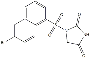 1-[[6-Bromo-1-naphtyl]sulfonyl]imidazolidine-2,4-dione Struktur