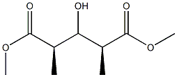 (2S,4R)-3-ヒドロキシ-2,4-ジメチルグルタル酸ジメチル 化学構造式