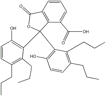 1,3-Dihydro-1,1-bis(6-hydroxy-2,3-dipropylphenyl)-3-oxoisobenzofuran-7-carboxylic acid Structure