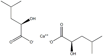 Bis[(2R)-2-hydroxy-4-methylpentanoic acid]calcium salt,,结构式