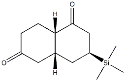 (3S,4aS,8aS)-3-(Trimethylsilyl)hexahydronaphthalene-1,6(2H,5H)-dione Structure