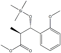 (2S,3S)-2-Methyl-3-trimethylsiloxy-3-(2-methoxyphenyl)propanoic acid methyl ester Structure