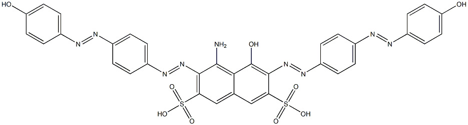 4-Amino-5-hydroxy-3,6-bis[p-(p-hydroxyphenylazo)phenylazo]-2,7-naphthalenedisulfonic acid|