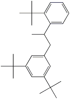 1-(3,5-ジ-tert-ブチルフェニル)-2-(2-tert-ブチルフェニル)プロパン 化学構造式