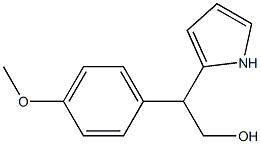 2-(1H-ピロール-2-イル)-2-(4-メトキシフェニル)エタノール 化学構造式