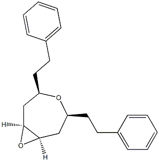 (2R,4S,5R,7S)-4,5-Epoxy-2,7-bis(2-phenylethyl)oxepane 结构式