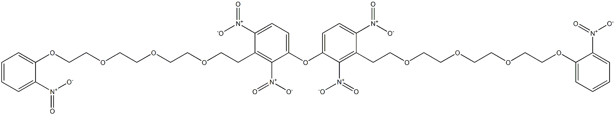 [2-[2-[2-[2-(2-ニトロフェノキシ)エトキシ]エトキシ]エトキシ]エチル](2,4-ジニトロフェニル)エーテル 化学構造式
