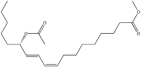 (9Z,11E,13S)-13-アセトキシ-9,11-オクタデカジエン酸メチル 化学構造式