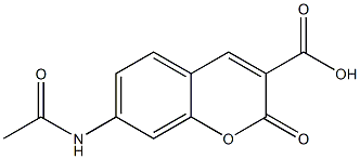 7-(Acetylamino)-2-oxo-2H-1-benzopyran-3-carboxylic acid Structure