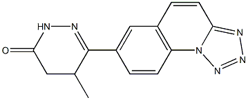 4,5-Dihydro-4-methyl-3-(tetrazolo[1,5-a]quinolin-7-yl)pyridazin-6(1H)-one,,结构式