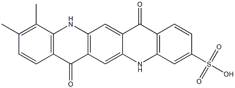 5,7,12,14-Tetrahydro-10,11-dimethyl-7,14-dioxoquino[2,3-b]acridine-3-sulfonic acid,,结构式