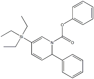 1,2-ジヒドロ-2-フェニル-5-(トリエチルシリル)ピリジン-1-カルボン酸フェニル 化学構造式