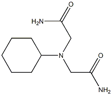 2,2'-(シクロヘキシルイミノ)ビス(アセトアミド) 化学構造式
