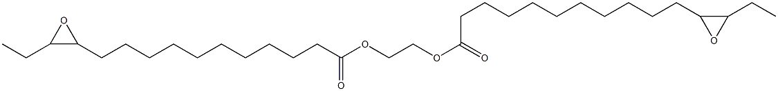 Bis(12,13-epoxypentadecanoic acid)1,2-ethanediyl ester,,结构式