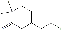 5-(2-Iodoethyl)-2,2-dimethylcyclohexan-1-one 结构式