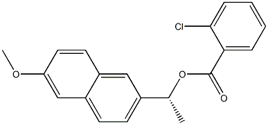 2-Chlorobenzoic acid [(R)-1-[6-methoxy-2-naphtyl]ethyl] ester,,结构式