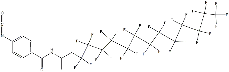 4-Isocyanato-2-methyl-N-[2-(heptacosafluorotridecyl)-1-methylethyl]benzamide Structure