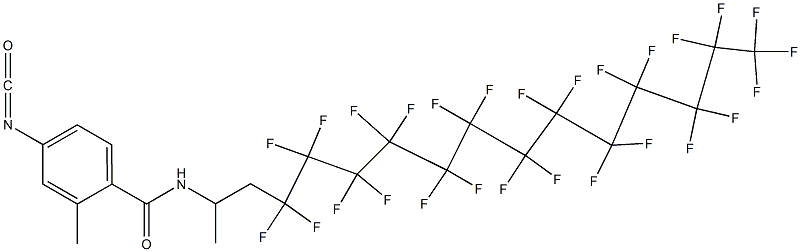 4-Isocyanato-2-methyl-N-[2-(heptacosafluorotridecyl)-1-methylethyl]benzamide Struktur