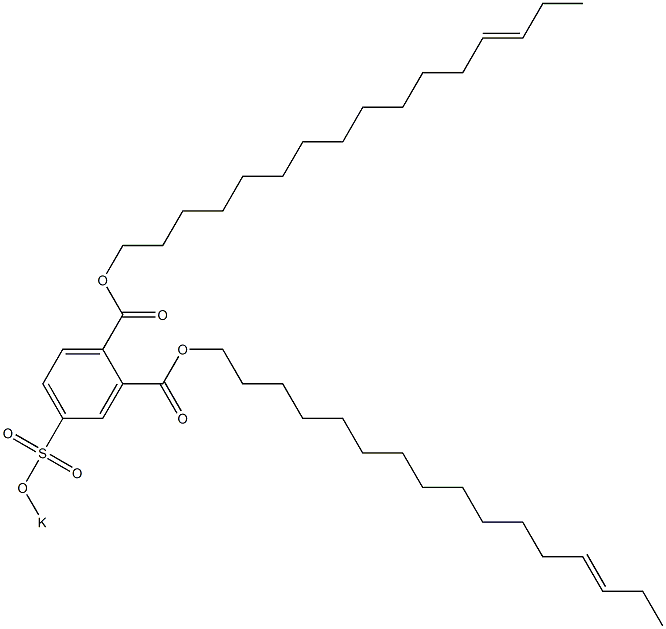 4-(Potassiosulfo)phthalic acid di(13-hexadecenyl) ester Struktur