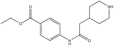 4-[(4-Piperidinylacetyl)amino]benzoic acid ethyl ester,,结构式