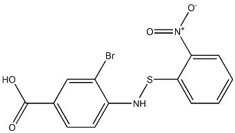 4-[(2-Nitrophenyl)thioamino]-3-bromobenzoic acid 结构式