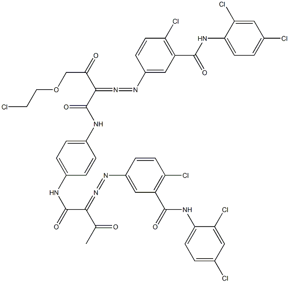  3,3'-[2-[(2-Chloroethyl)oxy]-1,4-phenylenebis[iminocarbonyl(acetylmethylene)azo]]bis[N-(2,4-dichlorophenyl)-6-chlorobenzamide]