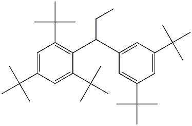 1-(2,4,6-Tri-tert-butylphenyl)-1-(3,5-di-tert-butylphenyl)propane 结构式