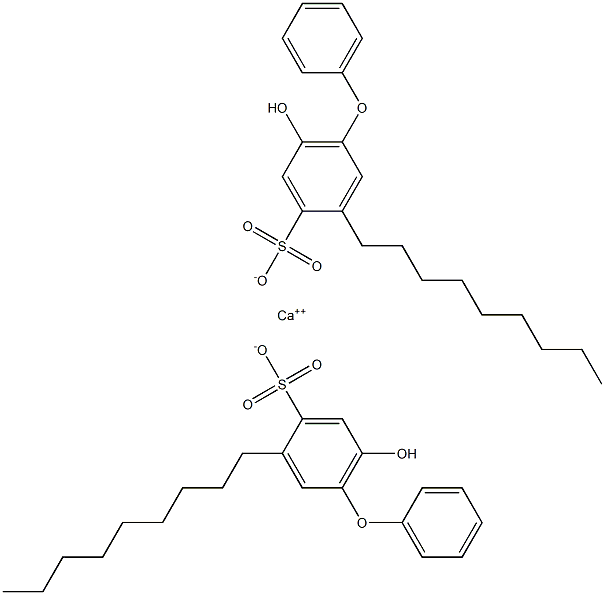 Bis(6-hydroxy-3-nonyl[oxybisbenzene]-4-sulfonic acid)calcium salt,,结构式