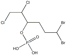 りん酸水素(3,3-ジブロモプロピル)(2,3-ジクロロプロピル) 化学構造式