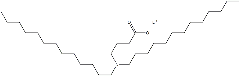 4-(ジトリデシルアミノ)酪酸リチウム 化学構造式