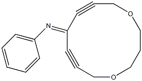 9-フェニルイミノ-1,5-ジオキサシクロドデカ-7,10-ジイン 化学構造式