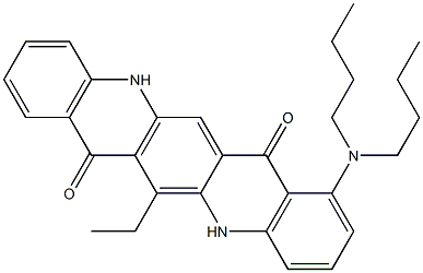 1-(Dibutylamino)-6-ethyl-5,12-dihydroquino[2,3-b]acridine-7,14-dione